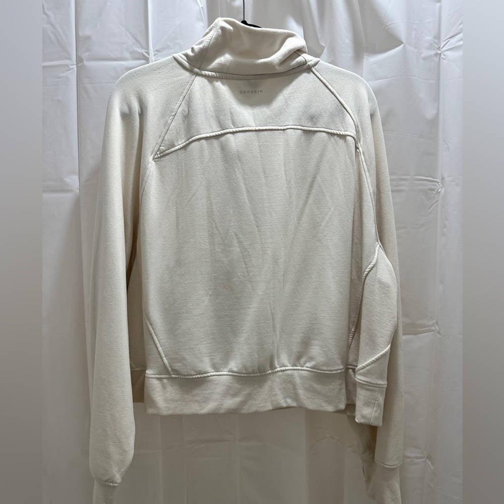 Danskin Women's Cream High-Neck Pullover - Picture 4 of 5